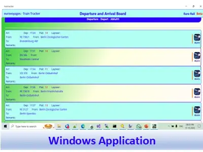 Windows train-tracker app